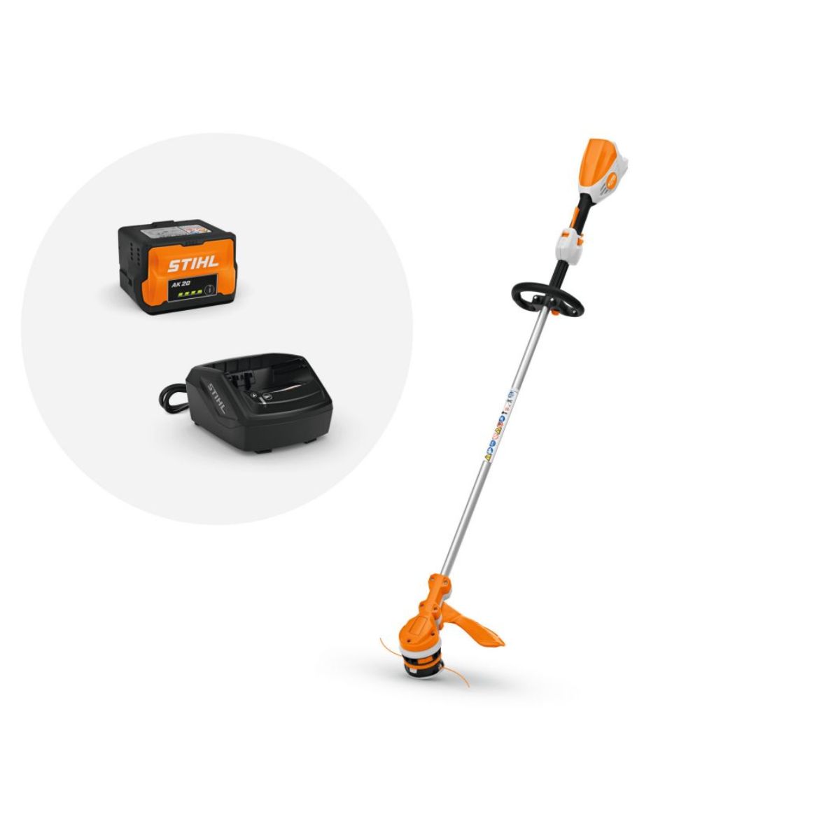 Desbrozadora STIHL FSA 70 R con la batería AK 20 y el cargador AL 101 Desbrozadora STIHL FSA 70 R con la batería AK 20 y el cargador AL 101