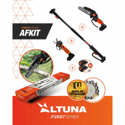 KIT DE PODA TIJERA, MOTOSIERRA Y PERTIGA DE BATERIA ALTUNA