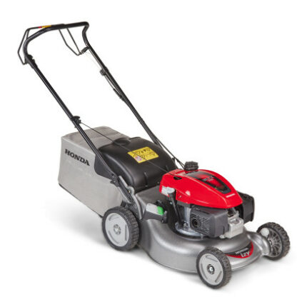 Cortacesped marca HONDA YZY 46 S color gris con rojo, calidad premium, para trabajos de jardineria